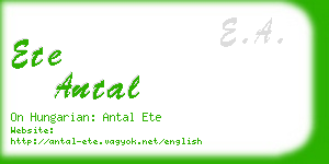ete antal business card